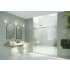 Glass Warehouse Astro 60" High x 72" Wide Sliding Frameless Tub Door with Clear Glass Brushed Bronze