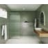 Glass Warehouse Aurora 78" High x 30" Wide Shower Screen Frameless Shower Door with Ribbed Glass - Left Handed Brushed Nickel