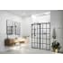 Glass Warehouse Esprit 78" High x 60" Wide Sliding Frameless Shower Door with Clear Glass - Left Handed Matte Black