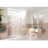 Glass Warehouse Stellar 78" High x 95-1/4" Wide Hinged Frameless Shower Door with Clear Glass Brushed Nickel