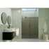 Glass Warehouse Equinox 78" High x 60" Wide Sliding Frameless Shower Door with Grey Tinted Glass Brushed Bronze