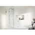Glass Warehouse Albedo 58" High x 34" Wide Hinged Frameless Tub Door with Clear Glass Brushed Nickel
