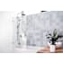 Glass Warehouse Halo 58" High x 34" Wide Hinged Frameless Tub Door with Clear Glass Brushed Nickel