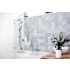Glass Warehouse Halo 58" High x 48-1/2" Wide Hinged Frameless Tub Door with Clear Glass Brushed Nickel