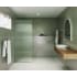 Glass Warehouse Gaia 78" High x 32" Wide Shower Screen Frameless Shower Door with Ribbed Glass Brushed Nickel