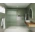 Glass Warehouse Gaia 78" High x 40" Wide Shower Screen Frameless Shower Door with Ribbed Glass Brushed Nickel