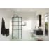 Glass Warehouse Esprit 78" High x 36" Wide Shower Screen Frameless Shower Door with Clear Glass Matte Black