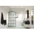 Glass Warehouse Esprit 78" High x 40" Wide Shower Screen Frameless Shower Door with Clear Glass Matte Black