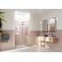 Glass Warehouse Halo 78" High x 46-3/4" Wide Hinged Frameless Shower Door with Clear Glass Brushed Bronze