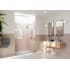 Glass Warehouse Halo 78" High x 56-1/2" Wide Hinged Frameless Shower Door with Clear Glass Brushed Bronze