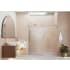 Glass Warehouse Eclipse 78" High x 64" Wide Sliding Frameless Shower Door with Clear Glass Brushed Bronze