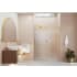Glass Warehouse Eclipse 78" High x 64" Wide Sliding Frameless Shower Door with Clear Glass Satin Brass