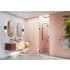 Glass Warehouse Illume 78" High x 33-1/4" Wide Hinged Frameless Shower Door with Clear Glass Matte Black