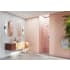 Glass Warehouse Illume 78" High x 34-1/2" Wide Hinged Frameless Shower Door with Clear Glass Brushed Nickel