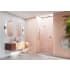 Glass Warehouse Illume 78" High x 45" Wide Hinged Frameless Shower Door with Clear Glass Brushed Nickel