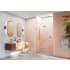 Glass Warehouse Illume 78" High x 47-3/4" Wide Hinged Frameless Shower Door with Clear Glass Satin Brass