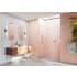 Glass Warehouse Illume 78" High x 64-1/4" Wide Hinged Frameless Shower Door with Clear Glass Brushed Nickel