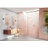 Glass Warehouse Illume 78" High x 66-3/4" Wide Hinged Frameless Shower Door with Clear Glass Brushed Nickel
