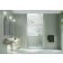Glass Warehouse Astro 78" High x 52" Wide Sliding Frameless Shower Door with Clear Glass Brushed Bronze