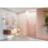 Glass Warehouse Umbra 78" High x 51-1/2" Wide Hinged Frameless Shower Door with Clear Glass Brushed Nickel