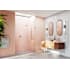Glass Warehouse Illume 78" High x 57" Wide Hinged Frameless Shower Door with Clear Glass Brushed Bronze