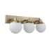 Globe Electric Portland 3 Light 32" Wide Bathroom Vanity Light Brass