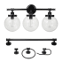 Globe Electric Milan 3 Light 26" Wide Bathroom Vanity Light Oil Rubbed Bronze