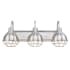 Globe Electric Eli 3 Light 24" Wide LED Bathroom Vanity Light Brushed Nickel