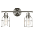 Globe Electric Dundas 2 Light 16" Wide LED Bathroom Vanity Light Brushed Nickel