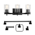 Globe Electric Dakota 3 Light 20" Wide Bathroom Vanity Light Matte Black