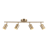 Globe Electric Pratt 4 Light 30" Wide Fixed Rail Ceiling Fixture Matte Brass
