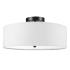 Globe Electric Kyle 2 Light 16" Wide Semi-Flush Drum Ceiling Fixture Satin