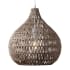 Globe Electric 14" Wide LED Pendant White / Woven Twine