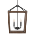 Globe Electric 4 Light 14" Wide LED Taper Candle Pendant Matte Black