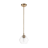 Globe Electric Harrow 8" Wide Mini Pendant Brass