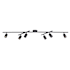 Globe Electric Waylon 6 Light 64" Wide Fixed Rail Linear Ceiling Fixture Matte Black