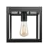 Globe Electric Sasha 8" Wide Flush Mount Square Outdoor Ceiling Fixture Matte Black