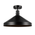 Globe Electric Violet 15" Wide Semi-flush Outdoor Ceiling Fixture Matte Black