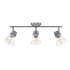 Globe Electric Clive 3 Light 24" Wide Fixed Rail Linear Ceiling Fixture with Glass Shades Pewter