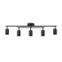 Globe Electric Miller 5 Light 34" Wide Fixed Rail Linear Ceiling Fixture Matte Black