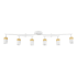 Globe Electric Hudson 6 Light 42" Wide Fixed Rail Linear Ceiling Fixture Matte White
