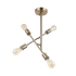 Globe Electric Michelle 4 Light 17" Wide Semi-Flush Sputnik Ceiling Fixture Matte Brass