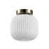 Globe Electric Lily 8" Wide Semi-Flush Ceiling Fixture with Frosted, Ribbed Glass Shade Matte Brass