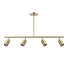 Globe Electric Willard 4 Light 35" Wide Fixed Rail Linear Ceiling Fixture Matte Brass