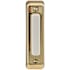 Globe Electric Heath Zenith Plastic Wired Push Doorbell Button with Curved Face Polished Brass
