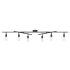 Globe Electric Nina 6 Light 65" Wide Fixed Rail Linear Ceiling Fixture Matte