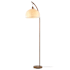 Globe Electric Della 70" Tall Arc Floor Lamp Wood Tone