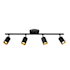 Globe Electric 4 Light 30" Wide Fixed Rail Linear Ceiling Fixture Matte Black