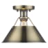 Golden Lighting Orwell 10" Wide Semi-Flush Ceiling Fixture Aged Brass