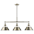 Golden Lighting Orwell 3 Light 36" Wide Linear Pendant Aged Brass
